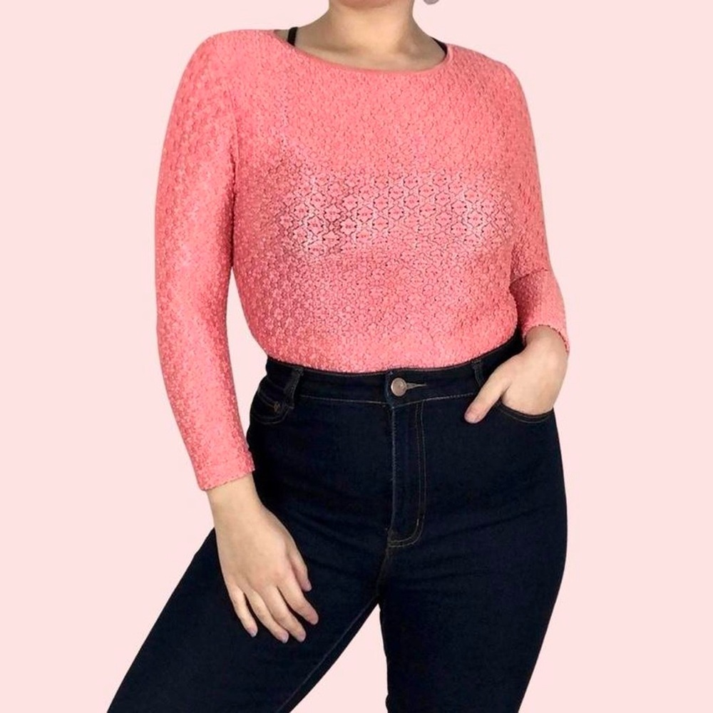 Vintage 90s/y2k pink puff long sleeve